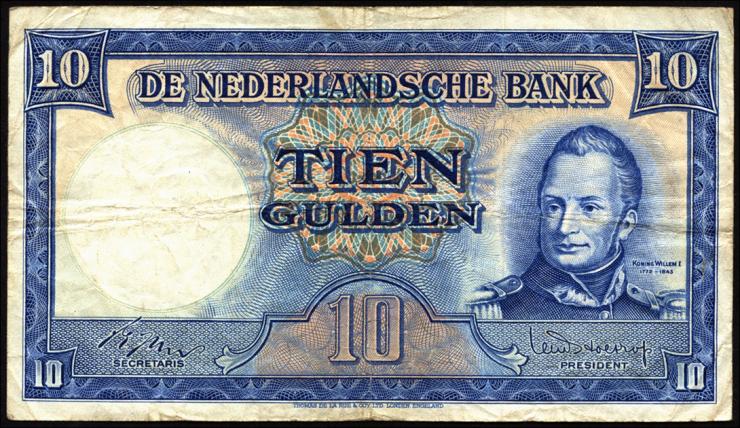 Niederlande / Netherlands P.083 10 Gulden 1945 (3) 