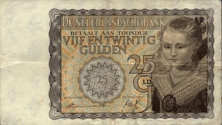 Niederlande / Netherlands P.057 25 Gulden 1940 (3) 