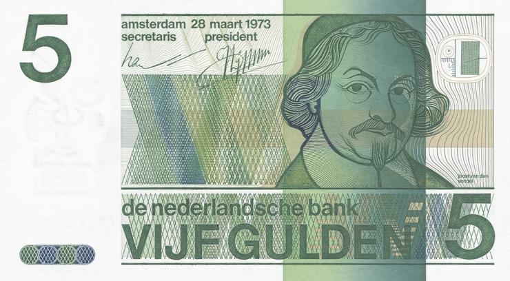 Niederlande / Netherlands P.095 5 Gulden 1973 (1) 