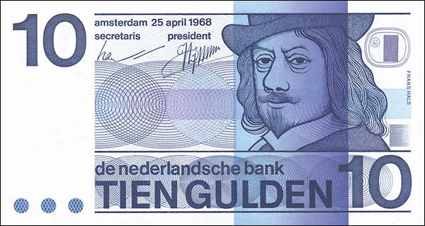 Niederlande / Netherlands P.091b 10 Gulden 1968 (1) 