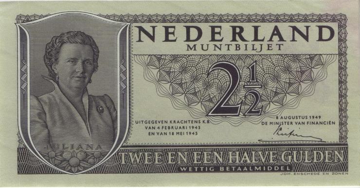 Niederlande / Netherlands P.073 2,50 Gulden 1949 (1) 