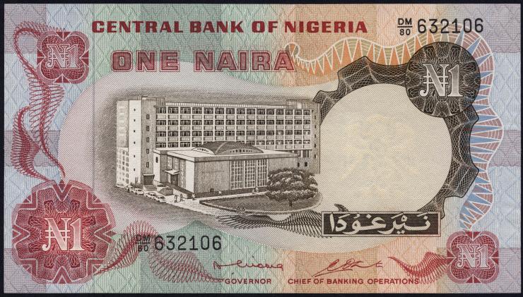 Nigeria P.15b 1 Naira (1973-78) (1) 