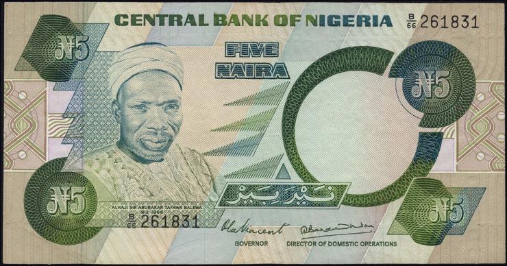 Nigeria P.20a 5 Naira (1979-84) (1) 
