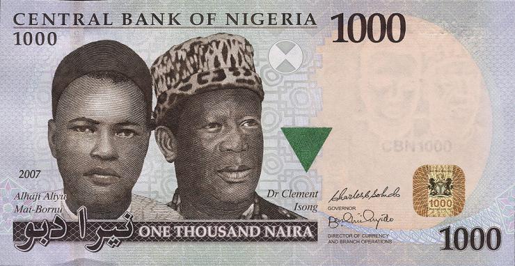 Nigeria P.36c 1000 Naira 2007 (1) 