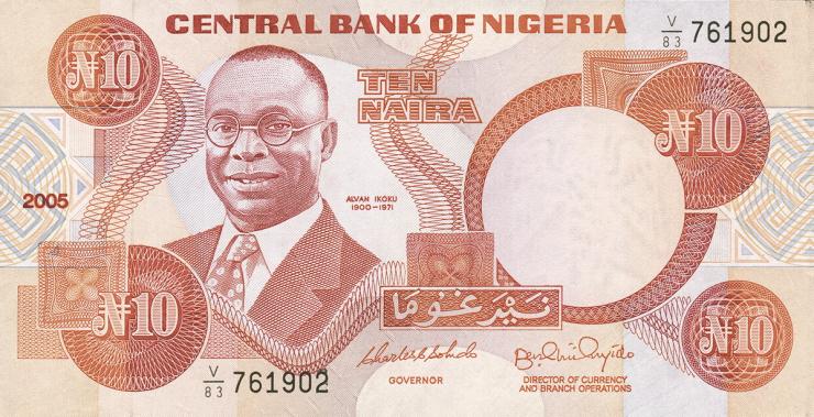 Nigeria P.25i 10 Naira 2005 (1) 