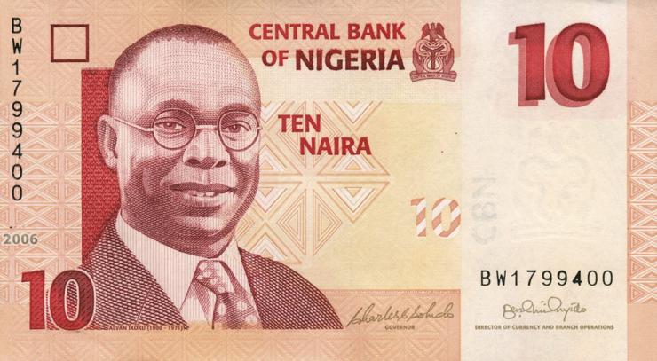 Nigeria P.33a 10 Naira 2006 (1) 