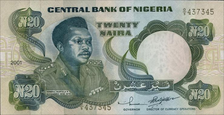 Nigeria P.26g 20 Naira 2001 (1) 