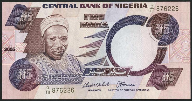 Nigeria P.24i 5 Naira 2005 (1) 
