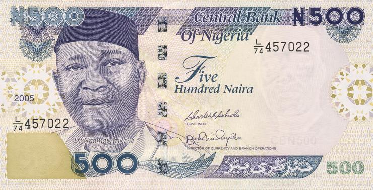 Nigeria P.30d 500 Naira 2005 (1) 