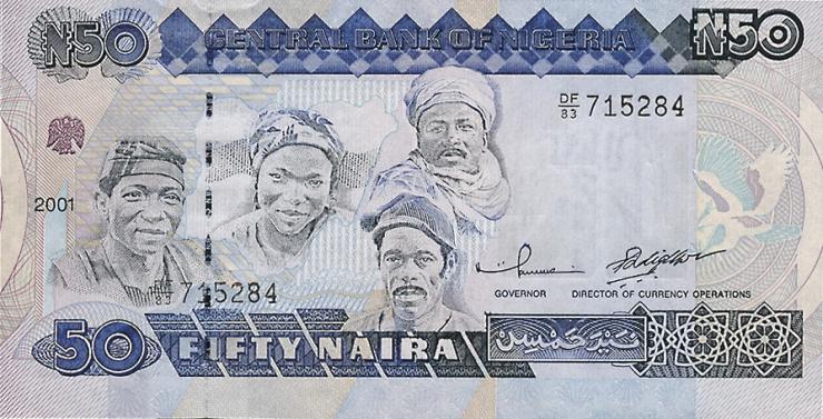 Nigeria P.27d 50 Naira 2001 (1) 
