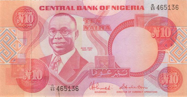 Nigeria P.25c 10 Naira (o.J.) (1) 
