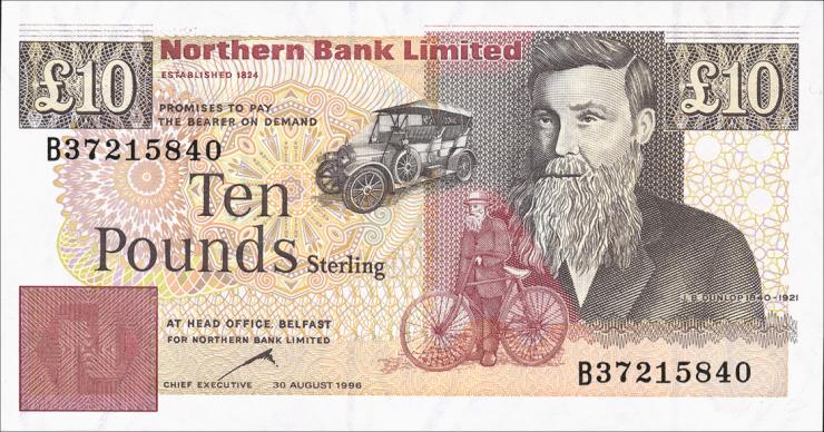 Nordirland / Northern Ireland P.194c 10 Pounds 1996 (1) 