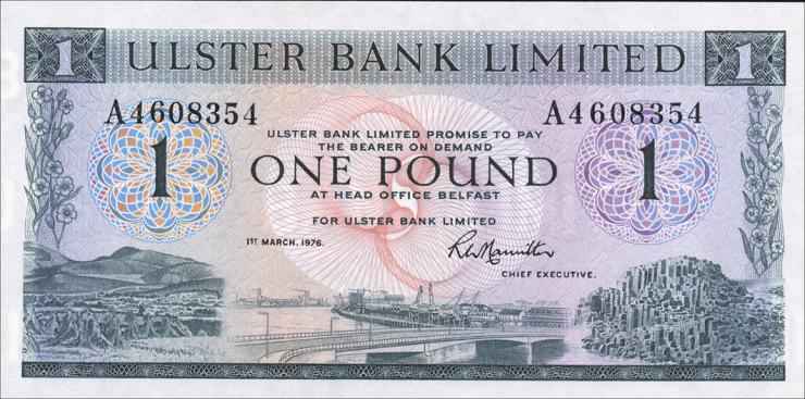Nordirland / Northern Ireland P.325b 1 Pound 1976 (1) 