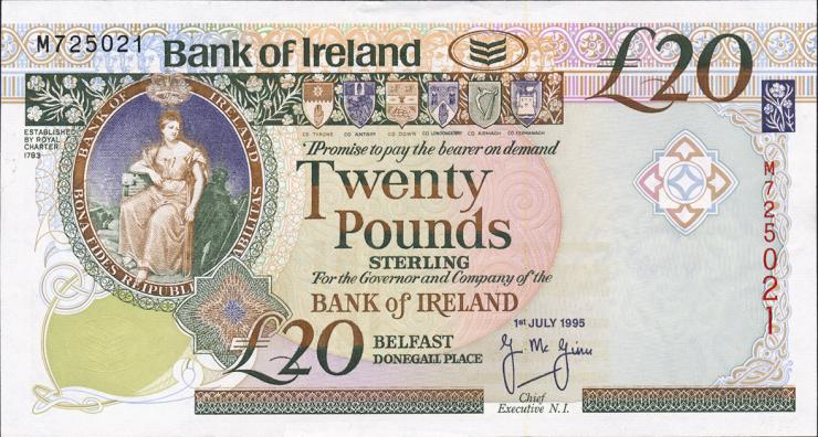 Nordirland / Northern Ireland P.076a 20 Pounds 1995 (1) 