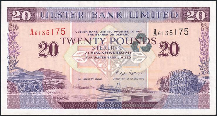 Nordirland / Northern Ireland P.337a 20 Pounds 1996 (1) 