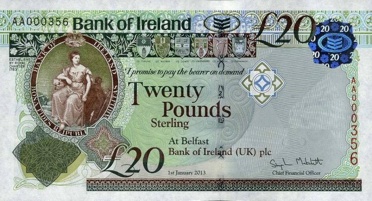 Nordirland / Northern Ireland P.088 20 Pounds 2013 (1) 