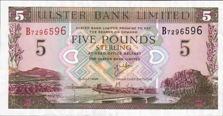 Nordirland / Northern Ireland P.335b 5 Pounds 1.7.1998 (1) 