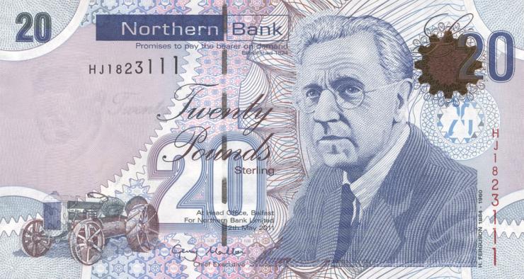 Nordirland / Northern Ireland P.211b 20 Pounds 2011 (1) 