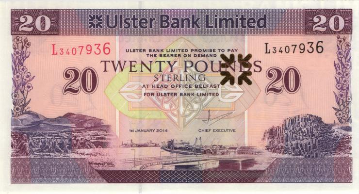 Nordirland / Northern Ireland P.342b 20 Pounds 2014 (1) 