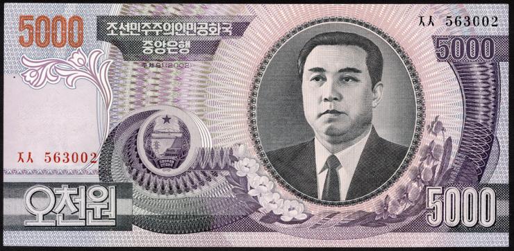 Nordkorea / North Korea P.46a 5000 Won 2002 (1) 