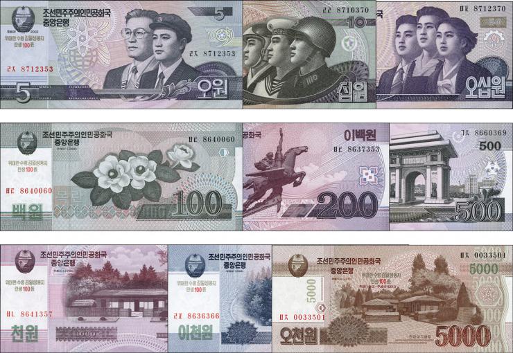 Nordkorea / North Korea P.CS09/17 5 - 5000 Won 2002 (2014) (1) 