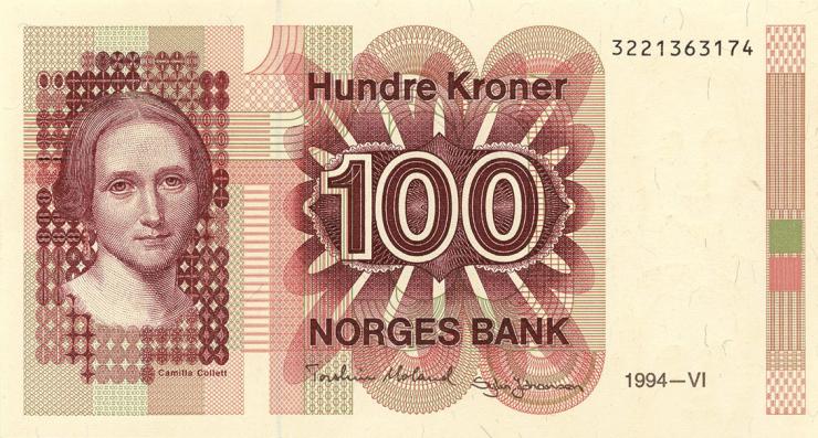 Norwegen / Norway P.43e 100 Kronen 1994 (1) 