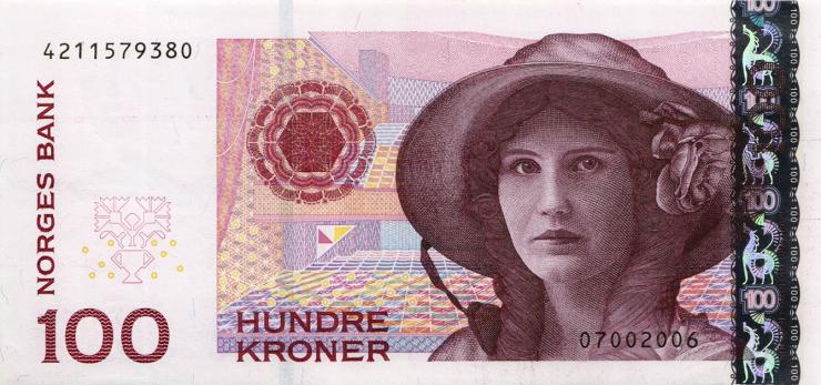 Norwegen / Norway P.49d 100 Kronen 2007 (1) 
