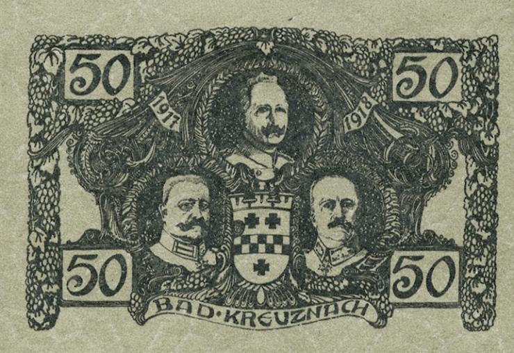 Notgeld Bad Kreuznach 50 Pfennig 1918 