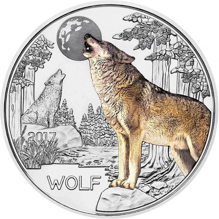 Österreich 3 Euro 2017 Wolf 