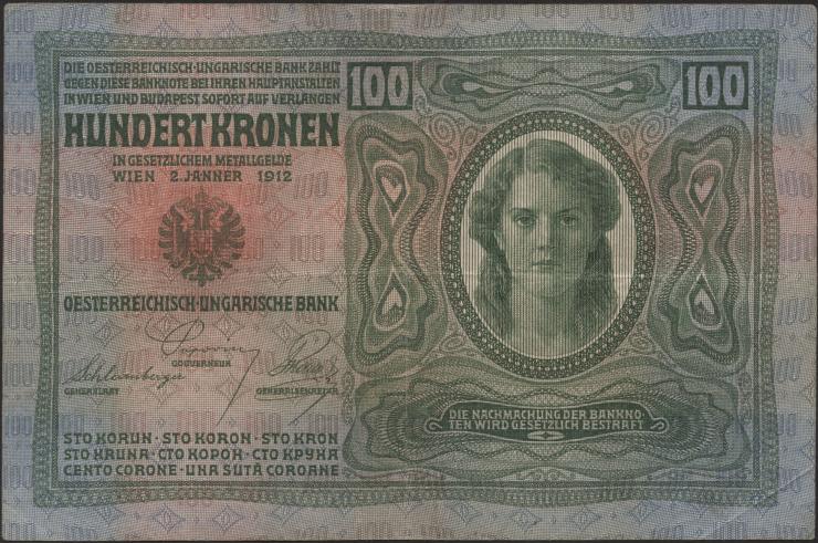 Österreich / Austria P.012 100 Kronen 1912 (3) 