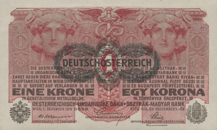 Österreich / Austria P.049 1 Krone 1916 (1919) (1) 