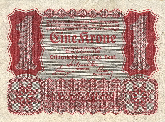 Österreich / Austria P.073 1 Krone 1922 (1) 