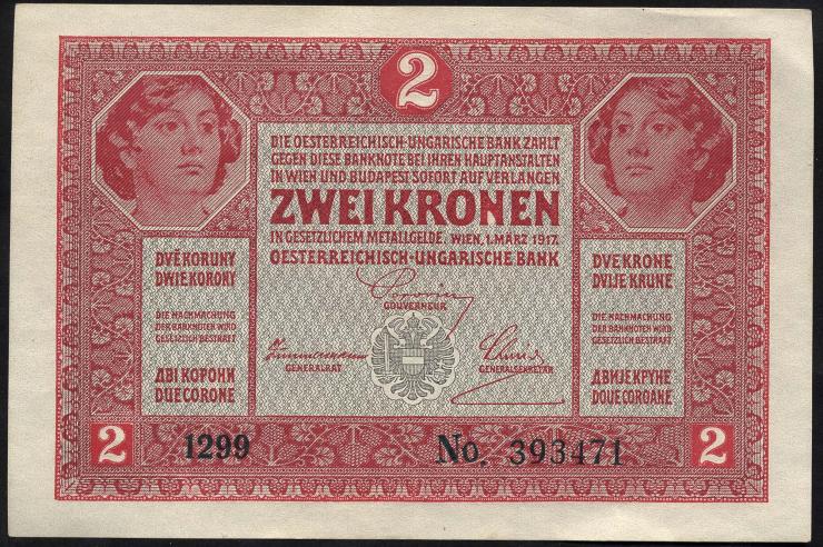 Österreich / Austria P.021 2 Kronen 1917 (1) 