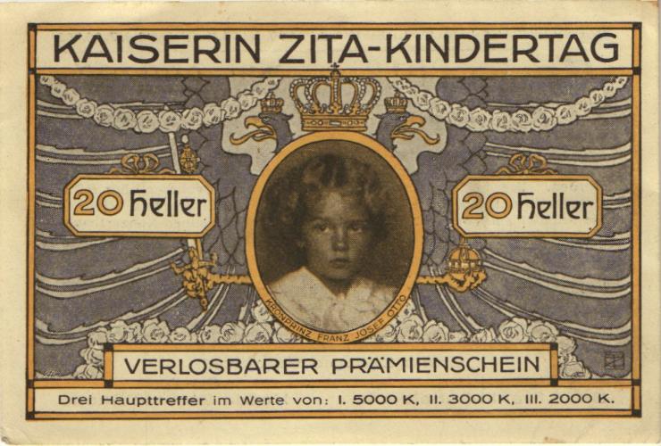 Österreich / Austria 20 Heller Prämienschein 1916 (1-) 