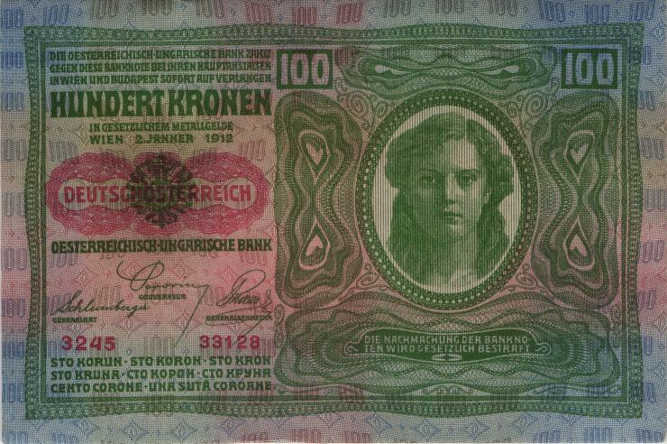 Österreich / Austria P.056 100 Kronen 1912 (1919) (1) 