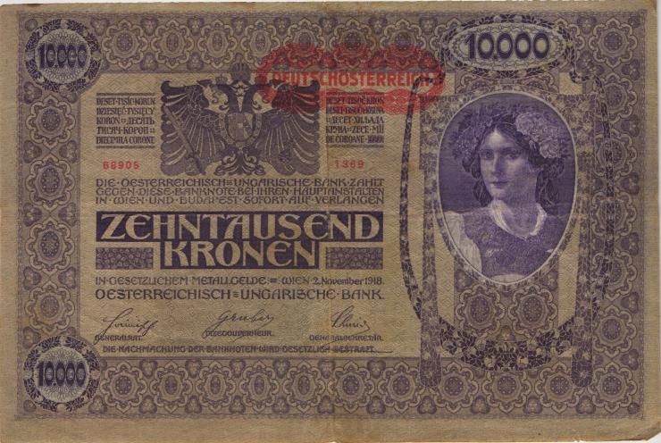 Österreich / Austria P.065 10000 Kronen 1918 (1919) (3) 