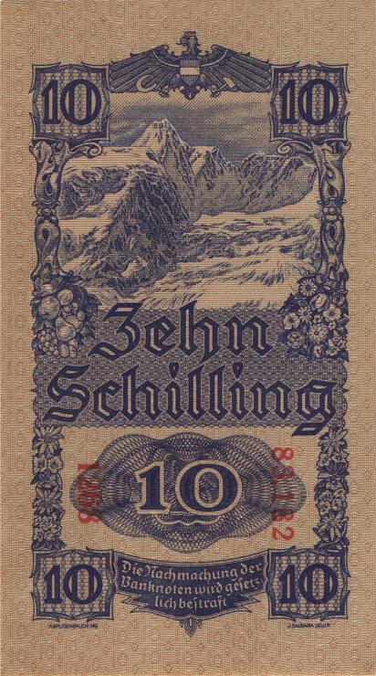 Österreich / Austria P.114 10 Schilling 1945 (1) 5-stellig 