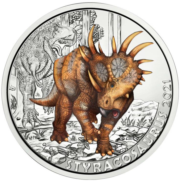 Österreich 3 Euro 2021 Styracosaurus 