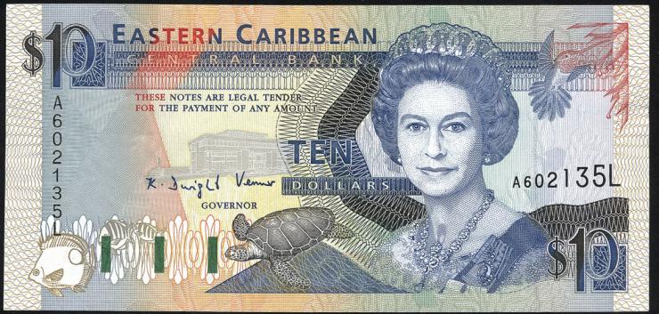 Ost Karibik / East Caribbean P.27l 10 Dollars (1993) (1) 