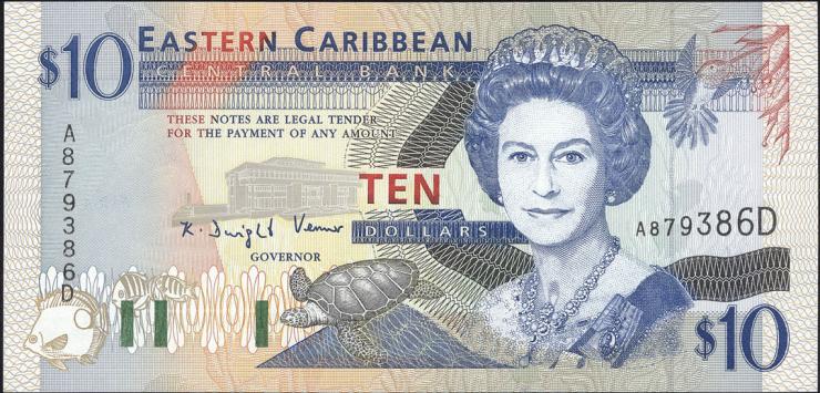Ost Karibik / East Caribbean P.32d 10 Dollars (1994) (1) 