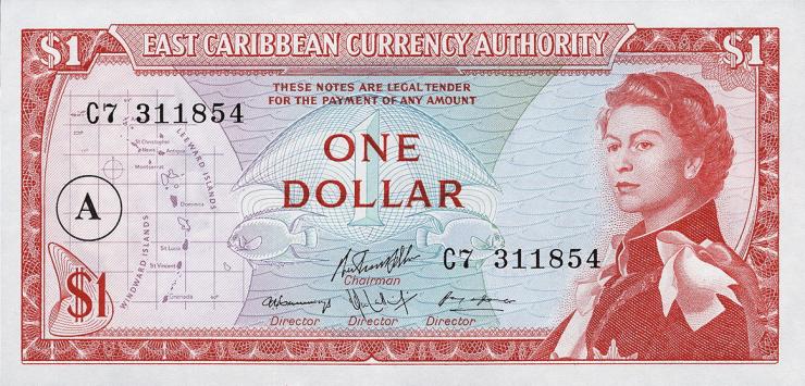 Ost Karibik / East Caribbean P.13h 1 Dollar (1965) (1) 