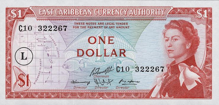Ost Karibik / East Caribbean P.13l 1 Dollar (1965) (1) 