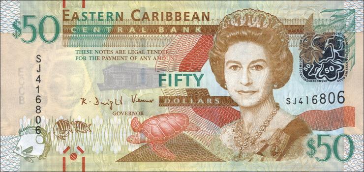Ost Karibik / East Caribbean P.54a 50 Dollars (2012) 