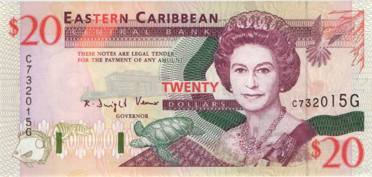 Ost Karibik / East Caribbean P.33g 20 Dollars (1994) Grenada (1) 