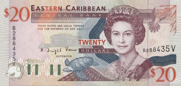 Ost Karibik / East Caribbean P.33v 20 Dollars (1994) (1) 