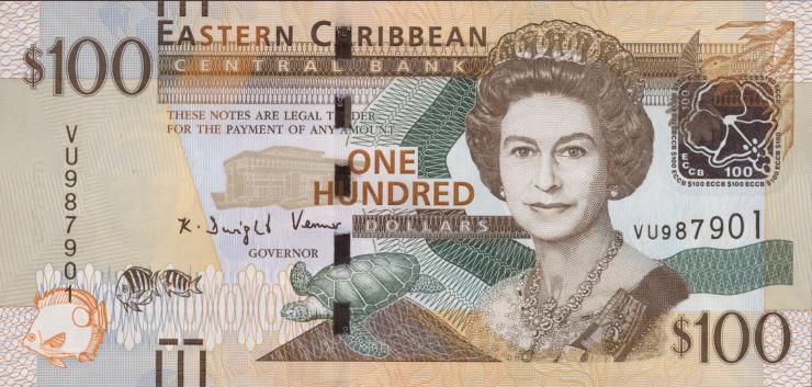 Ost Karibik / East Caribbean P.55b 100 Dollars (2016) 