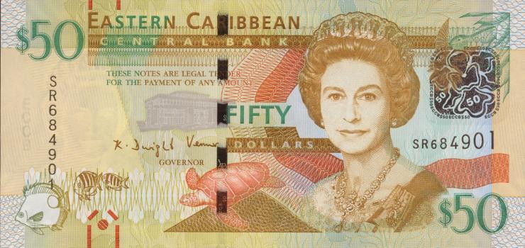 Ost Karibik / East Caribbean P.54b 50 Dollars (2015) 