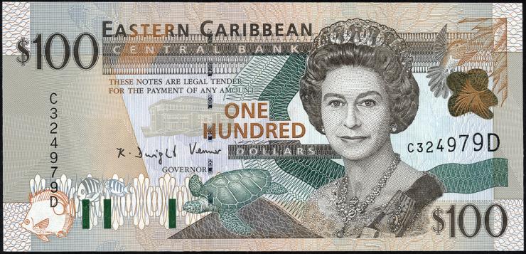 Ost Karibik / East Caribbean P.41d 100 Dollars (2000) (1) 