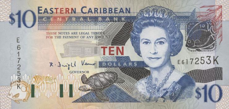 Ost Karibik / East Caribbean P.43k 10 Dollars (2003) (1) 