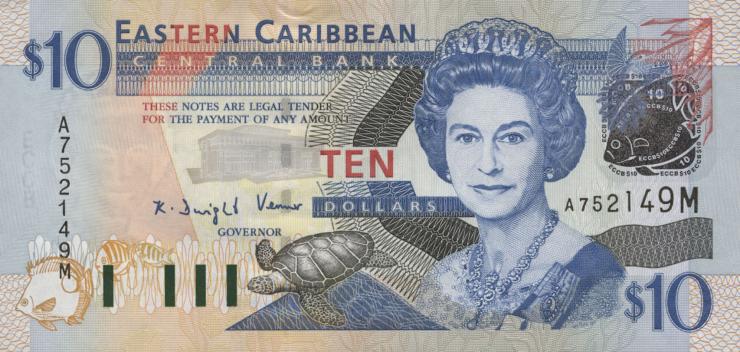 Ost Karibik / East Caribbean P.43m 10 Dollars (2003) 